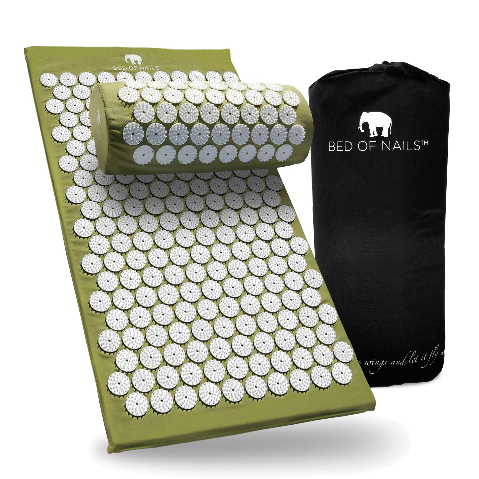 Bed of Nails Acupressure Mat & Pillow - Green