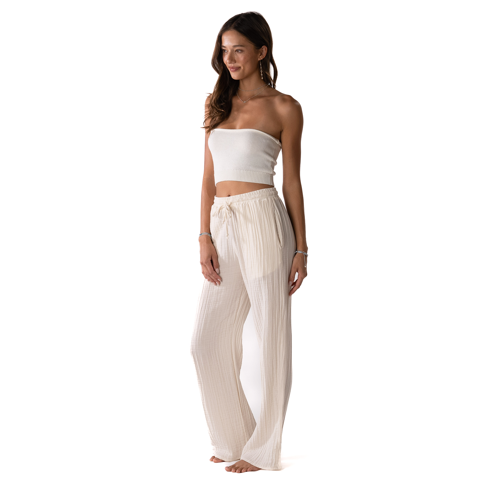 lotus and luna Cream Cabana Pants