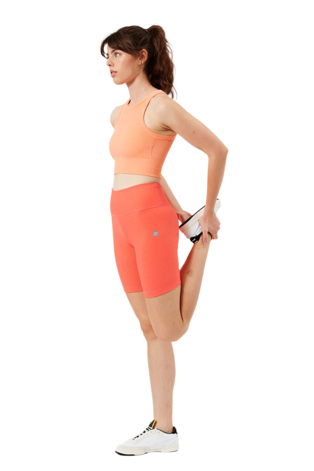 Orange bike shorts womens