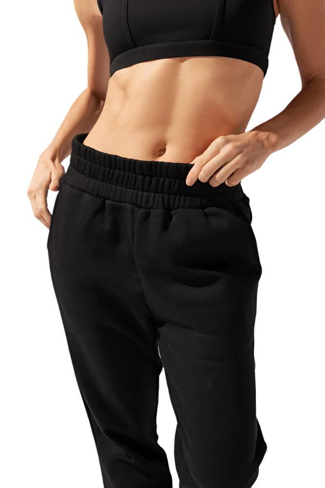 Popflex Cloud Rollover Sweatpant - Black