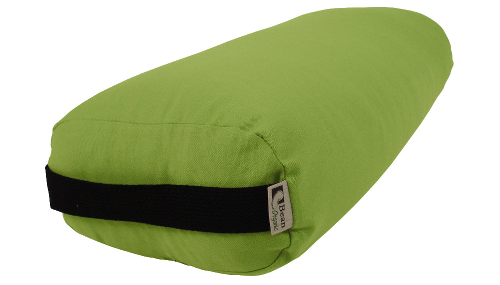 Green Rectangular Organic Cotton Yoga Bolster