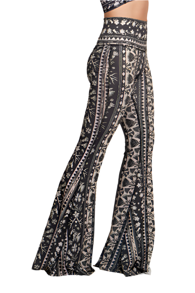 floral bell bottoms by teeki