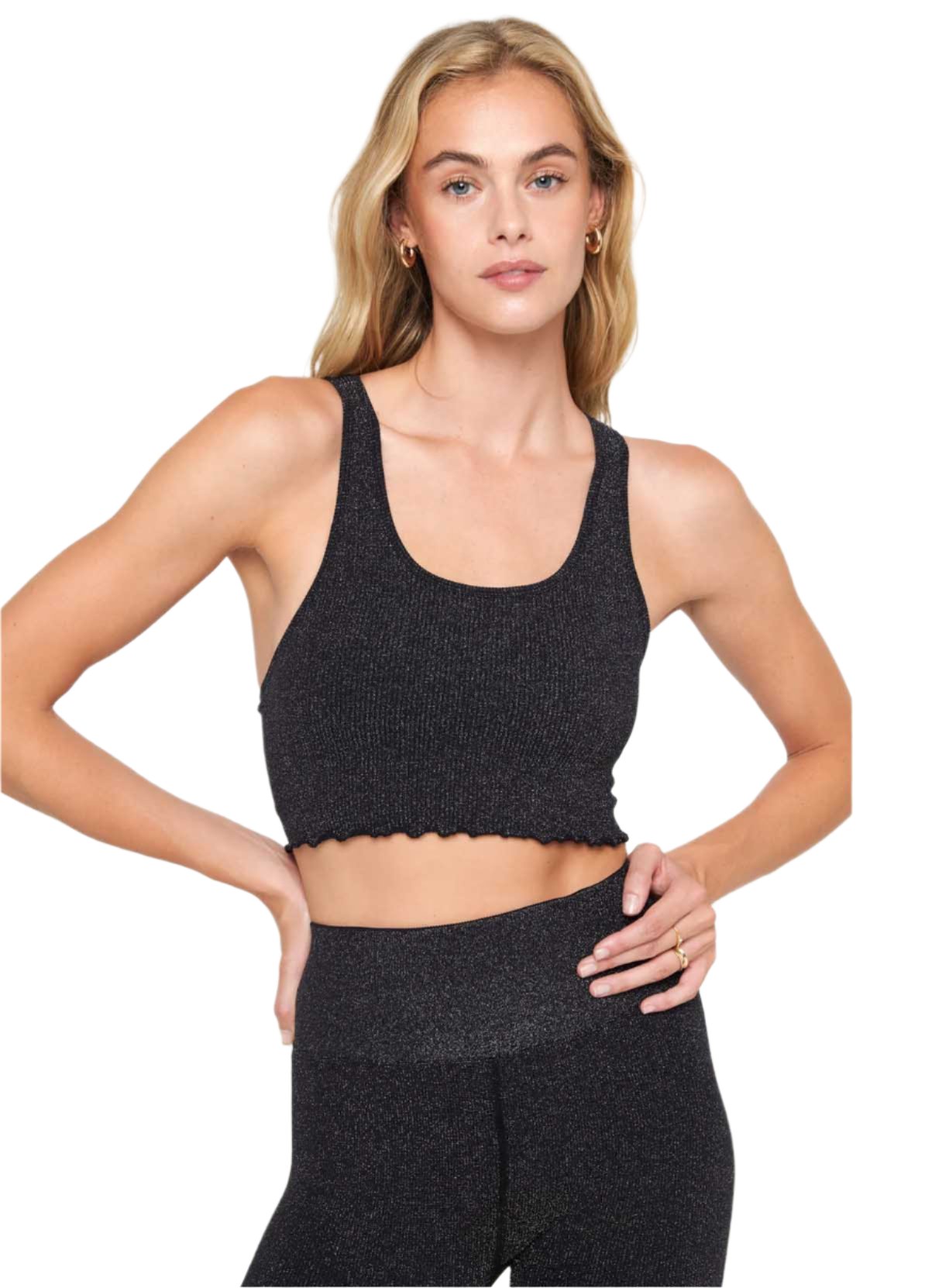 spiritual gangster Amor Shimmer Crop Tank