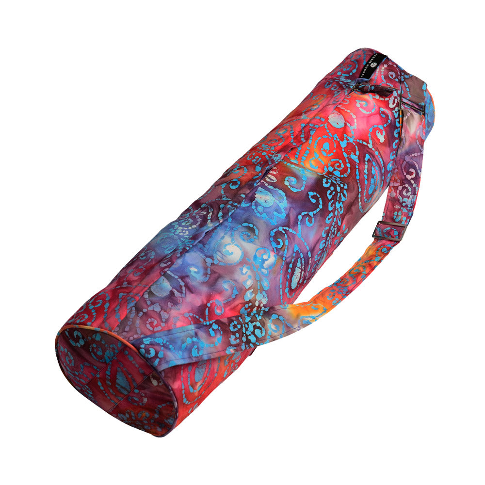 Purple & Red Paisley Yoga Mat Bag