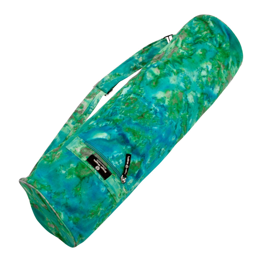 Turquoise Tie-Dye Cotton Yoga Bag