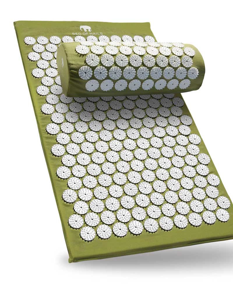 Bed of Nails Acupressure Mat & Pillow - Green