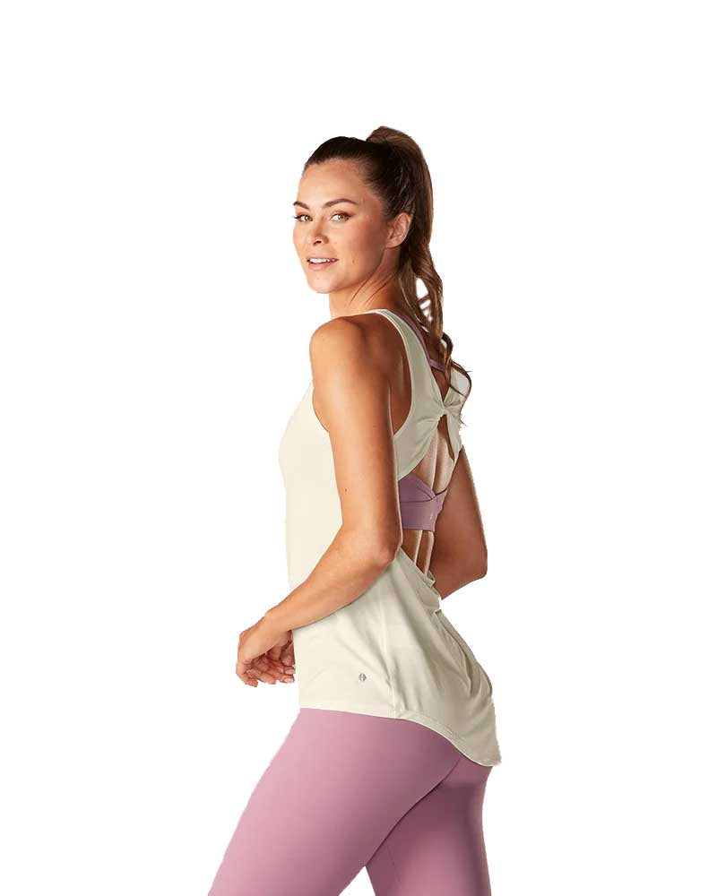 Milumia Women Yoga Tank Tops Loose Fit Open Back Racerback Workout