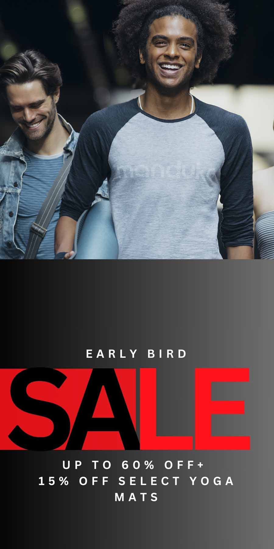 Early Bird Yoga Sale