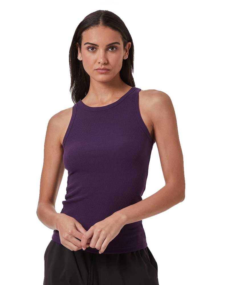 MANIFIQUE Women's Halter Ribbed Tank Top Camisole with Built in Bra for  Yoga Sport 