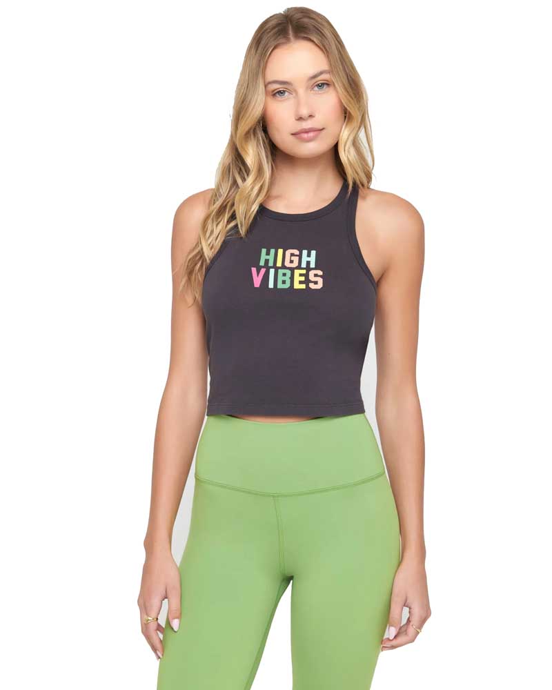 spiritual gangster High Vibes Sienna Crop Tank