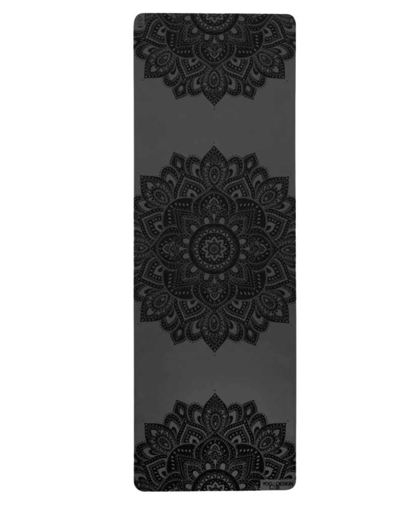 black mandala yoga mat