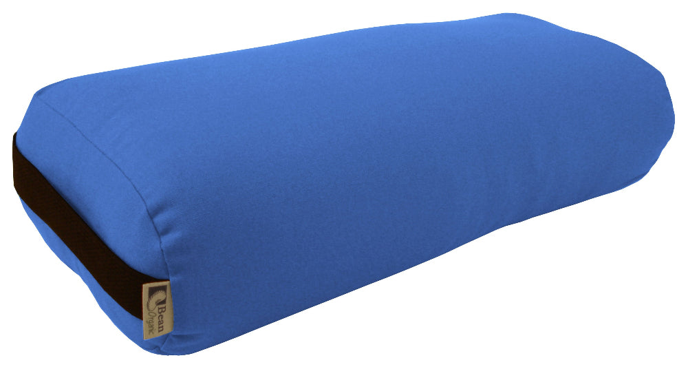 Cobalt blue rectangular Organic Cotton Yoga Bolster