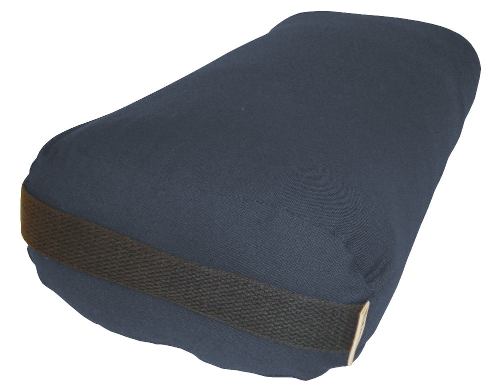 Navy Rectangular Organic Cotton Yoga Bolster