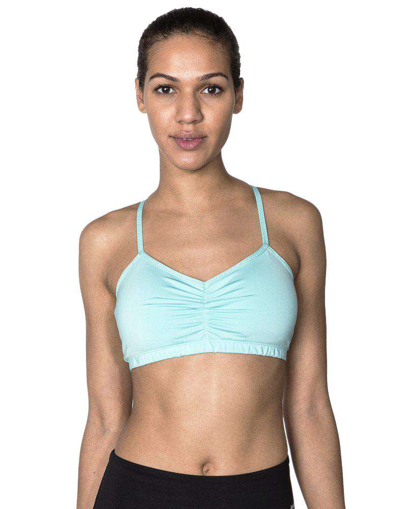 Buy Handful Women's Y-Back Maximum Support Racerback Sports Bra with  Removable Pads, Wire Free Yoga Bra, Confetti, Large at