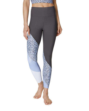 Onzie High Basic Midi White Cheetah Legging - Mukha Yoga