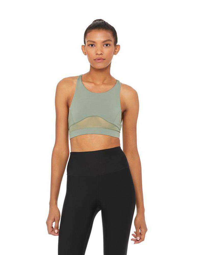 Alo Yoga Women's Mesh Back Short Sleeve Tee Athletic Top Gym Exercise Shirt  