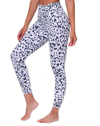Onzie High Basic Midi White Cheetah Legging - Mukha Yoga