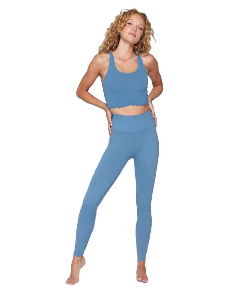 Beyond Yoga - Heather Rib Short Sleeve Cropped Tee - 35 Strong